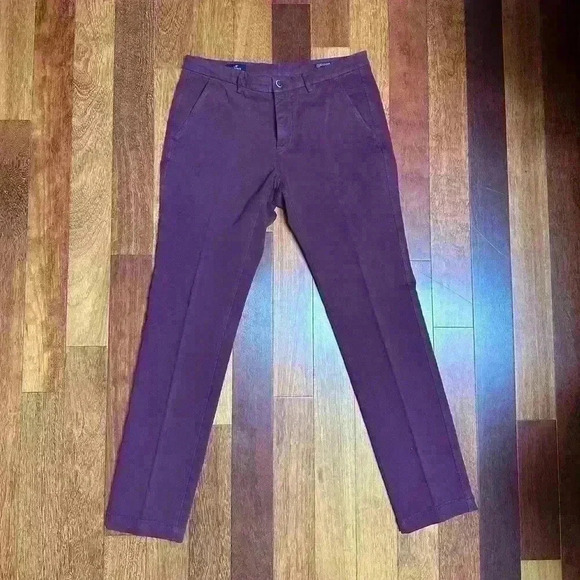 Mason’s | Mens burgundy slim fit Torino jersey stretchcotton dress pants size 52 - Picture 2 of 8